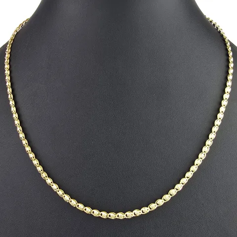 Hochwertige Goldkette in außergewöhnlichem Design aus Gold 585 14k Gelbgold (ca. 50 cm lang, ca. 3,4 mm breit)
