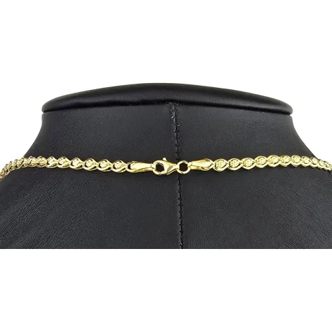 Hochwertige Goldkette in außergewöhnlichem Design aus Gold 585 14k Gelbgold (ca. 50 cm lang, ca. 3,4 mm breit)