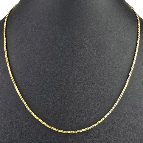 Engmaschige Goldkette / Ankerkette aus funkelnden 585 / 14K Gold , ca. 50cm Länge 2mm