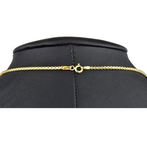 Engmaschige Goldkette / Ankerkette aus funkelnden 585 / 14K Gold , ca. 50cm Länge 2mm