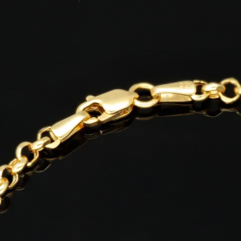 Edles Goldarmband im Rundpanzer-Design aus hochwertigem 585 14k Gold (Gelbgold), ca. 3mm breit, 19cm lang