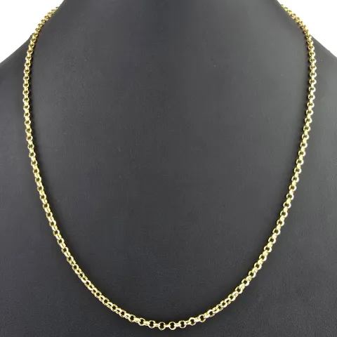 Funkelnde Rundankerkette in stilvollem Design aus glänzendem 585 / 14K Gold (Gelbgold) ca. 55cm, 3mm