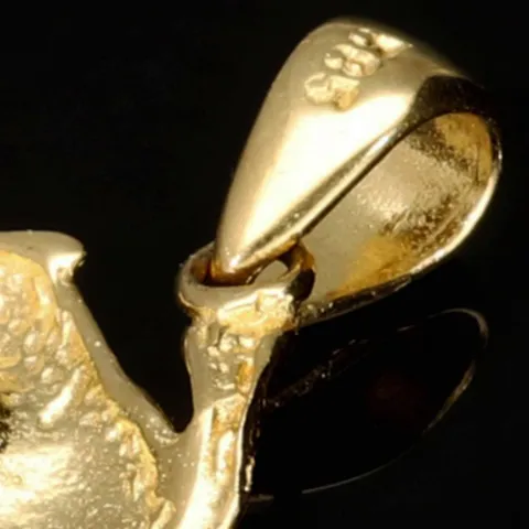 Funkelnder Panther-Anhänger mit feinen Details aus edlem Gold (585 / 14K Gelbgold)