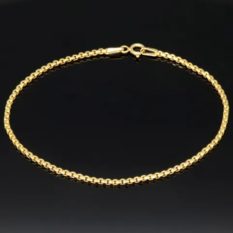 Hochwertig produziertes Goldarmband aus edlem 14K 585er Gold (Gelbgold) kurzgliedrig ca. 19cm, 2mm