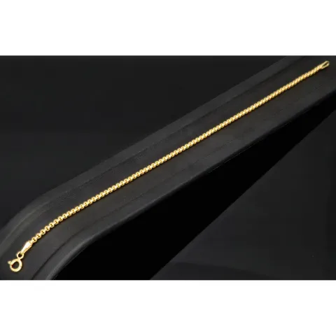 Hochwertig produziertes Goldarmband aus edlem 14K 585er Gold (Gelbgold) kurzgliedrig ca. 19cm, 2mm
