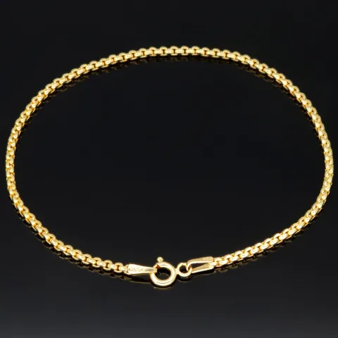 Hochwertig produziertes Goldarmband aus edlem 14K 585er Gold (Gelbgold) kurzgliedrig ca. 19cm, 2mm