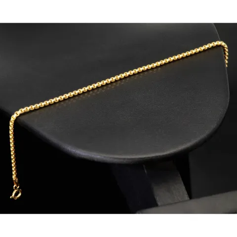 Hochwertig produziertes Goldarmband aus edlem 14K 585er Gold (Gelbgold) kurzgliedrig ca. 19cm, 2mm