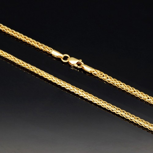 Hochwertige Goldkette / Fuchsschwanzkette in filigranem Design in edlem 585 14k Gelbgold (ca. 60 cm lang, 2,5 mm breit)