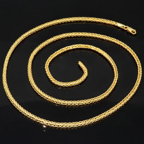 Hochwertige Goldkette / Fuchsschwanzkette in filigranem Design in edlem 585 14k Gelbgold (ca. 60 cm lang, 2,5 mm breit)