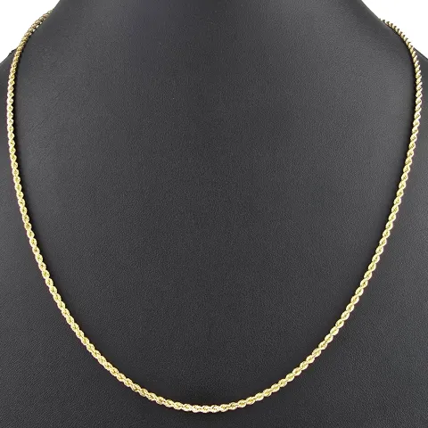 Fein gearbeitete Kordelkette aus hochwertigem 585 / 14 K Gold – ca. 55cm, 2mm