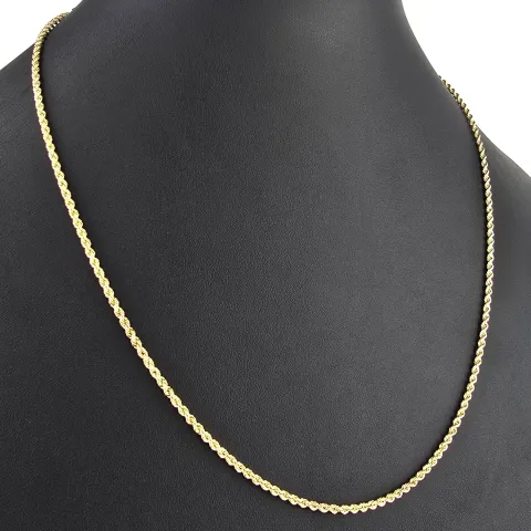 Fein gearbeitete Kordelkette aus hochwertigem 585 / 14 K Gold – ca. 55cm, 2mm