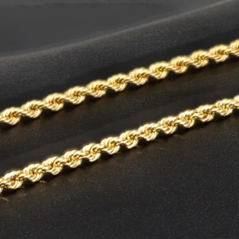 Hochwertige Kordelkette aus 585 / 14 Karat Gold mit feiner Struktur, klassisch und elegant – ca. 60cm, 2mm