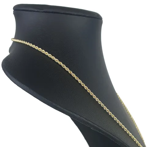 Hochwertige Kordelkette aus 585 / 14 Karat Gold mit feiner Struktur, klassisch und elegant – ca. 60cm, 2mm