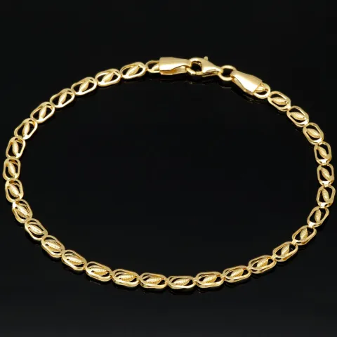 Exquisites 14K 585er Goldarmband – Feine Verarbeitung mit feiner Struktur und edler Ausstrahlung (ca. 19cm Länge, 3mm Breite)