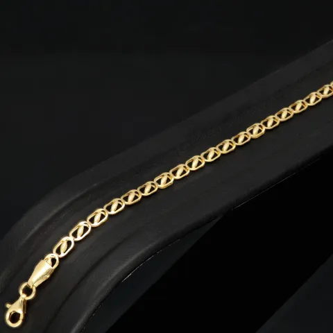 Exquisites 14K 585er Goldarmband – Feine Verarbeitung mit feiner Struktur und edler Ausstrahlung (ca. 19cm Länge, 3mm Breite)