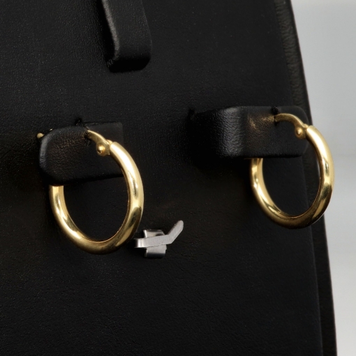 Mini-Creolen aus glänzend poliertem 14K / 585 Gold (Gelbgold) – zeitlos, elegant und edel