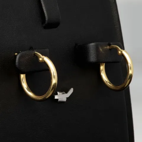 Mini-Creolen aus glänzend poliertem 14K / 585 Gold (Gelbgold) – zeitlos, elegant und edel