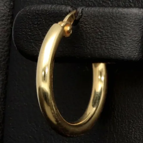 Mini-Creolen aus glänzend poliertem 14K / 585 Gold (Gelbgold) – zeitlos, elegant und edel