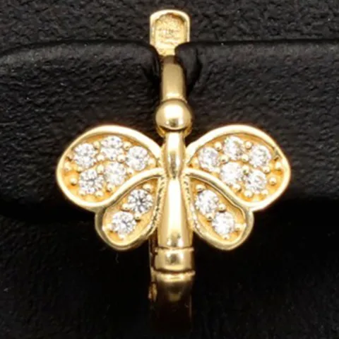 Exklusive Butterfly Ohrringe aus 585 14K Gold – Funkelnde Schmetterlinge mit strahlenden Zirkoniasteinen