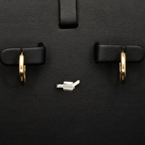 Mini-Creolen aus glänzend poliertem 14K / 585 Gold (Gelbgold) mit praktischem Verschluss