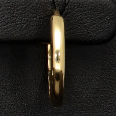 Mini-Creolen aus glänzend poliertem 14K / 585 Gold (Gelbgold) mit praktischem Verschluss