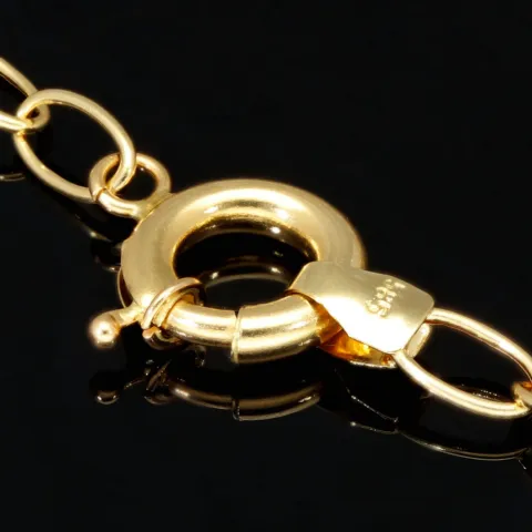 Bicolor-Ankerarmband aus 14K (585) Gold – Kombination aus Gelb- und Weißgold mit filigran gearbeiteten Infinity-Elementen (ca. 20,5 cm)