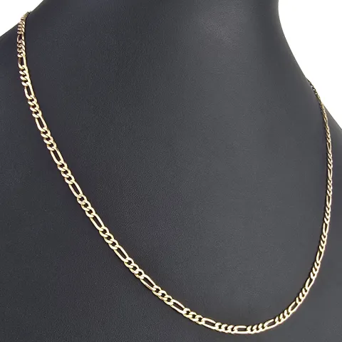 Edle Goldkette – Figarokette, stilvoll und hochwertig verarbeitet aus massivem Gold (333 / 8K Gelbgold) - ca. 50cm lang, ca. 3mm