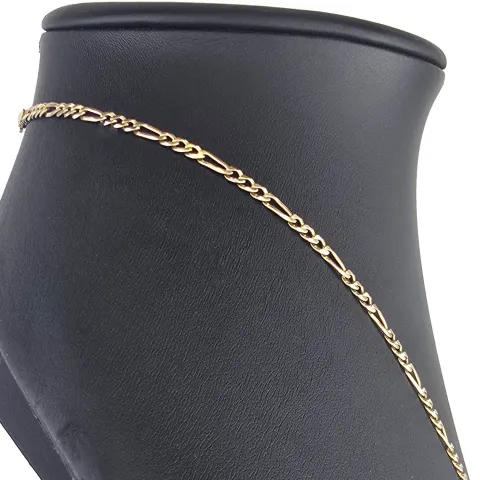 Edle Goldkette – Figarokette, stilvoll und hochwertig verarbeitet aus massivem Gold (333 / 8K Gelbgold) - ca. 50cm lang, ca. 3mm