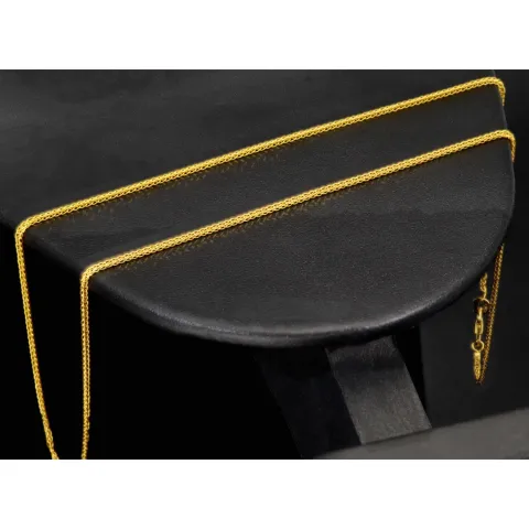 Filigrane Fuchsschwanzkette aus funkelndem 585 14k Gold (ca. 45cm, ca. 1,0mm)