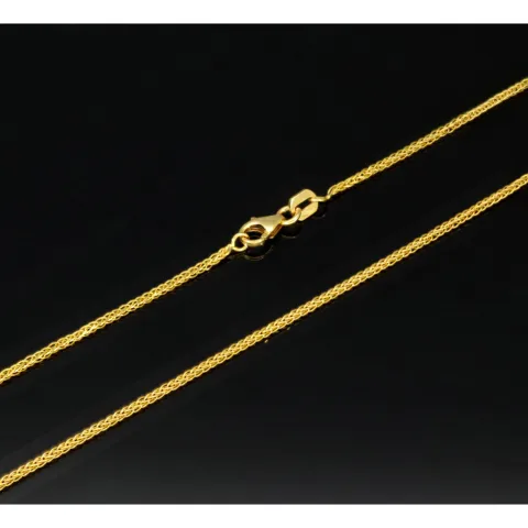 Filigrane Fuchsschwanzkette aus funkelndem 585 14k Gold (ca. 45cm, ca. 1,0mm)