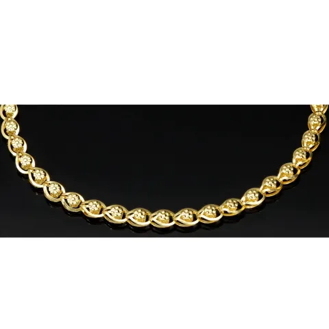Gold-Armband aus edlem 14K / 585 Gelbgold in stlvollem Design ca. 19,0 cm Länge , 3,5mm