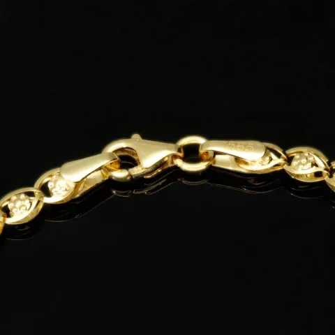 Gold-Armband aus edlem 14K / 585 Gelbgold in stlvollem Design ca. 17,5 cm Länge , 3,5mm