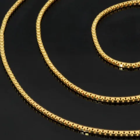 Edle Venezianerkette aus hochwertigem 585 14k Gold (Gelbgold) 60cm Länge, ca. 1mm mit FBM-Stempel