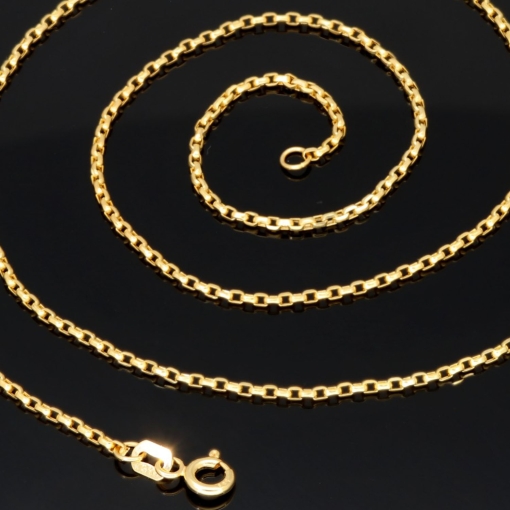 Zeitlose kurzgliedrige Ankerkette aus hochwertigem 14K 585 Gold (Gelbgold) – ca. 55 cm, ca. 1,5 mm