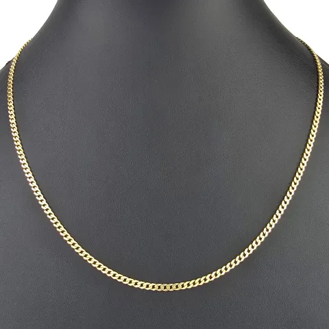 Glänzende Panzerkette aus edlem Gold (333 8k Gelbgold) in ca. 50cm Länge und 3mm Breite