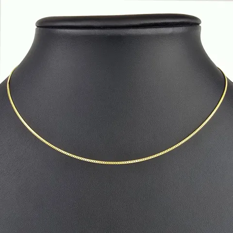 Ideal für Anhänger: ultrakurze Panzerkette 2-seitig diamantiert aus hochwertigem 585 /14k Gold für Damen (ca. 38cm, 1mm )