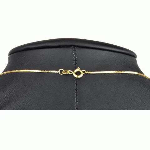 Ideal für Anhänger: ultrakurze Venezianerkette aus hochwertigem 585 / 14k Gold, ca. 38 cm lang und 1 mm breit