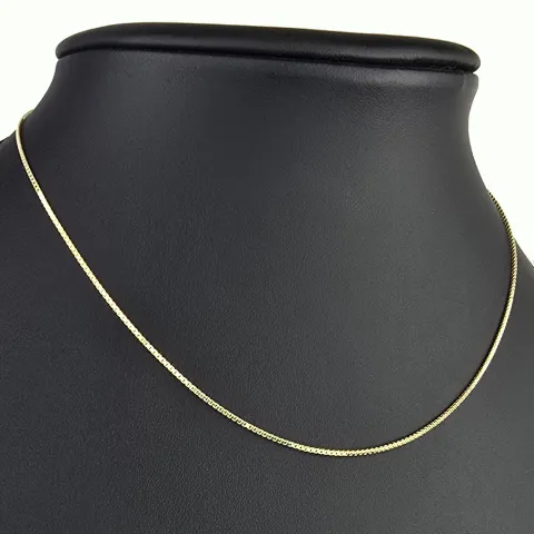 Ideal für Anhänger: ultrakurze Venezianerkette aus hochwertigem 585 / 14k Gold, ca. 38 cm lang und 1 mm breit