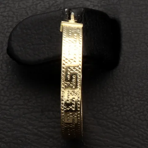 Exklusive Creolen / Ohrringe in zeitlosem Greco-Design aus hochwertigem 585 / 14K Gold