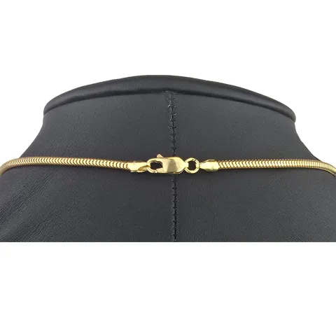 Hochwertig produzierte Schlangenkette für Damen aus funkelndem 14k / 585 Gold in ca. 45 cm und 2,4 mm