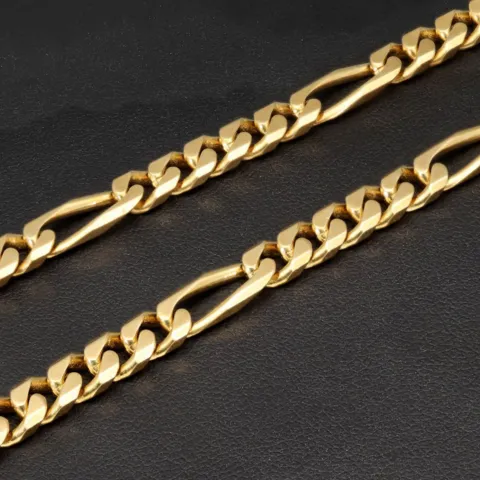 Edle Figarokette / Goldkette aus massivem Gold (8K, 333 Gelbgold) in ca. 5mm, 60cm (ca. 32g)