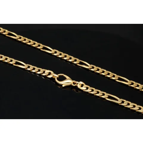 Edle Figarokette / Goldkette aus massivem Gold (8K, 333 Gelbgold) in ca. 5mm, 60cm (ca. 32g)