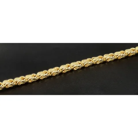 Außergewöhnliches Königsarmband aus edlem 14K / 585 Gold (Gelbgold) in ca. 21 cm Länge, ca. 3mm Breite