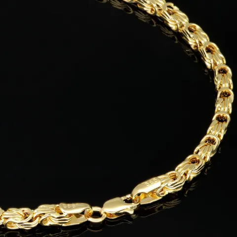 Außergewöhnliches Königsarmband aus edlem 14K / 585 Gold (Gelbgold) in ca. 21 cm Länge, ca. 3mm Breite