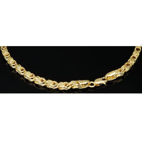 Edles Königsarmband aus hochwertigem 14K / 585 Gold (Gelbgold) in ca. 22 cm Länge, ca. 3mm Breite
