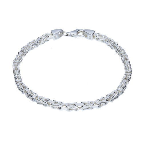 Königsarmband aus 925er Sterlingsilber (21cm Länge, 4mm Breite)