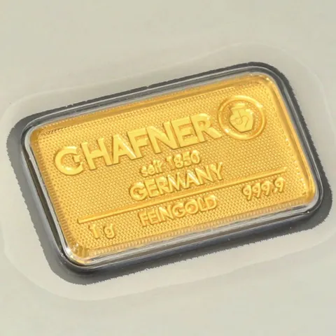 1 Gramm Goldbarren (999 Gold) - Feingold-Barren - 1g geprägt LBMA zertifiziert - Ideal als besondere Geschenkidee oder für den Einstieg in den Edelmetallbesitz als Anlage