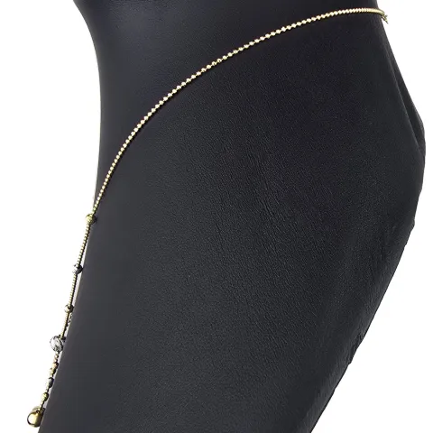 Exklusive Lariat-Kugelkette / Y-Goldkette bestückt mit mehreren Goldkügelchen aus Tricolor 14K 585 Gold (Gelbgold, Weißgold und Roségold) für Damen in ca 45 cm Länge