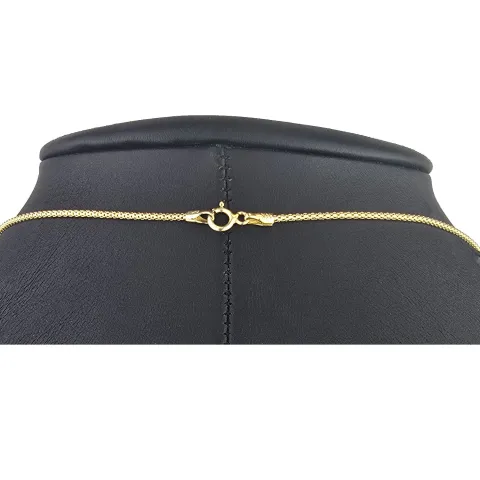 Elegante Goldkette aus funkelndem 585 14k Gold (ca. 55 cm lang, 1,3 mm breit)