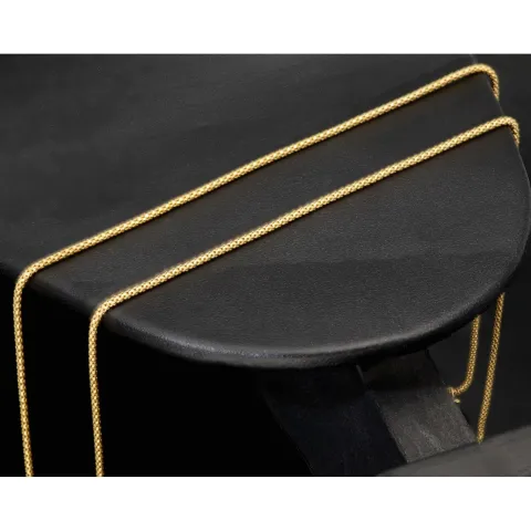Elegante Goldkette aus funkelndem 585 14k Gold (ca. 55 cm lang, 1,3 mm breit)